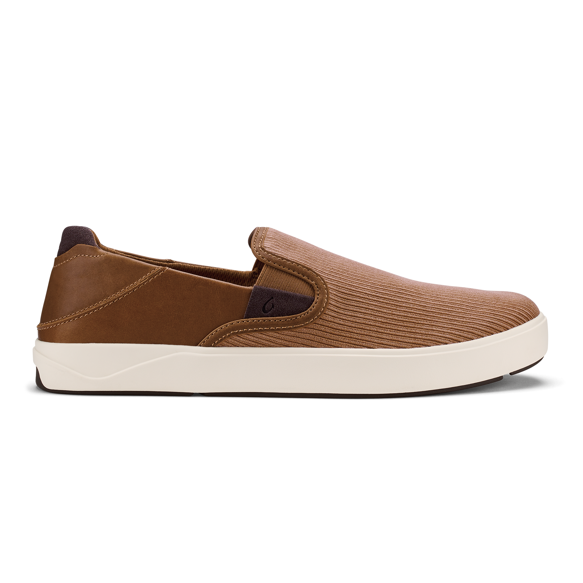 Lae'ahi Kapa Men's Slip-On Sneakers - Tan / Dark Wood