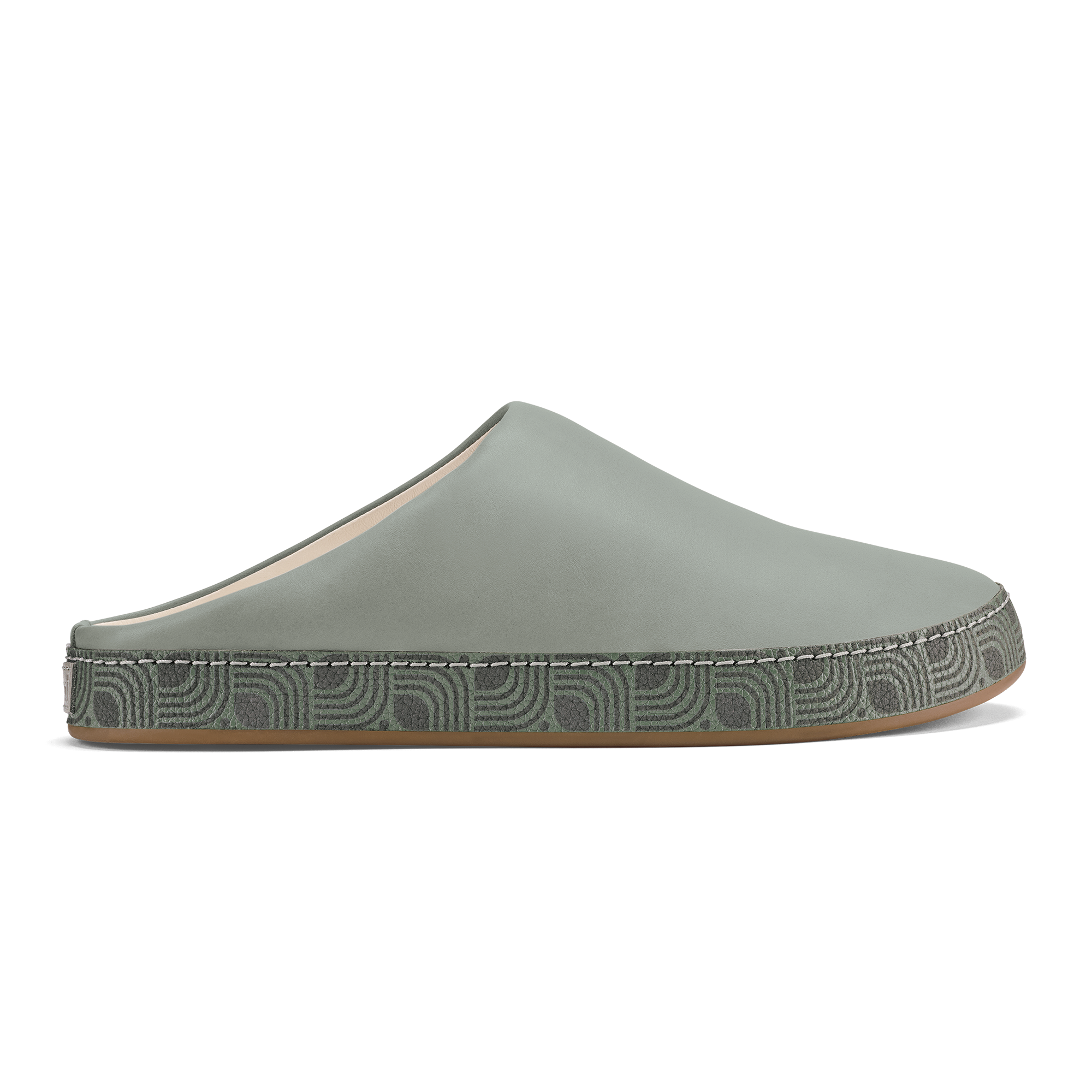 H  mani Men's Leather Mules - Mist
