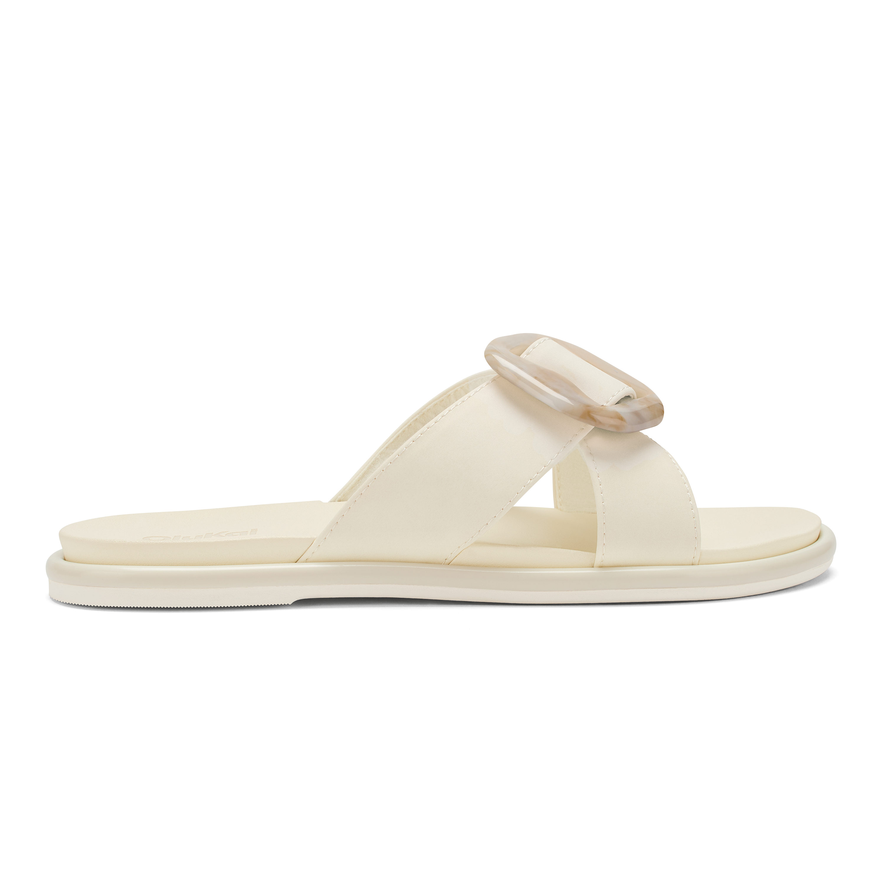 La'i Slide Women's Slide Beach Sandals - White Sand